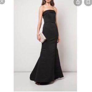 Amsale Jaylin black bridesmaids dress